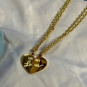 Taylor Swift Lover BFF Gold Necklace (Fanmade)